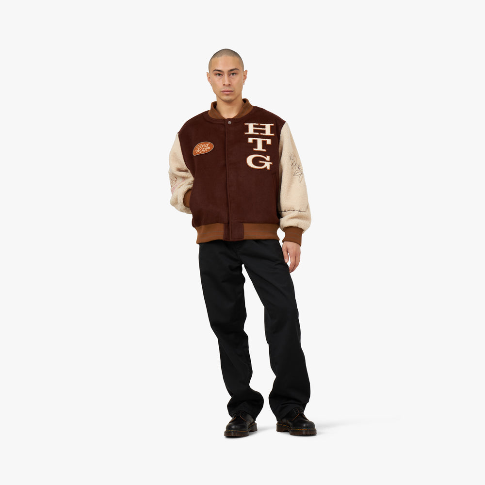 Honor The Gift HTG Letterman Jacket Brown Livestock