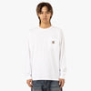 Carhartt WIP L/S Pocket T-Shirt Cotton Single Jersey / White 1