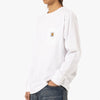 Carhartt WIP L/S Pocket T-Shirt Cotton Single Jersey / White 4