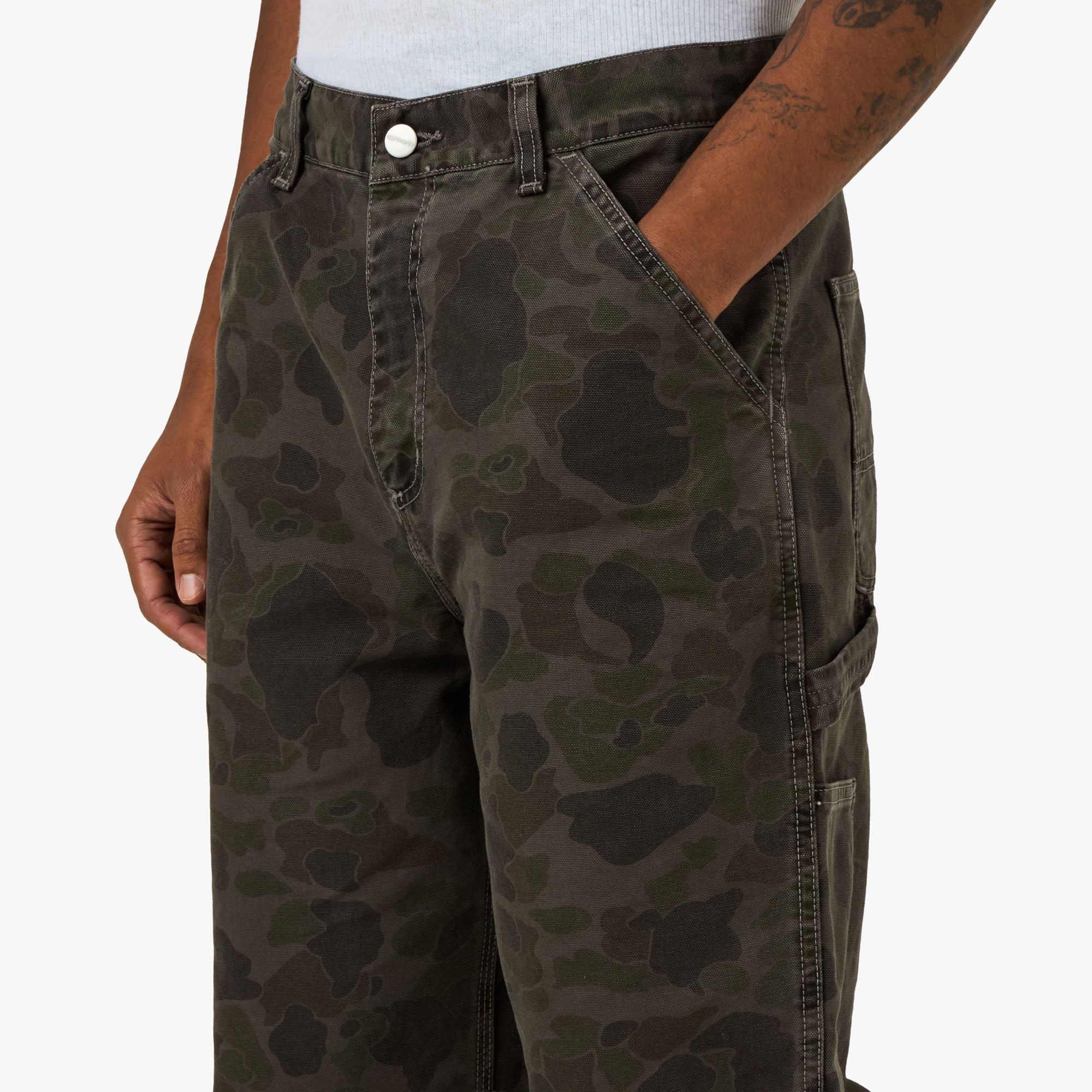 Carhartt WIP Duck Single Knee Pant Camo Green – Livestock