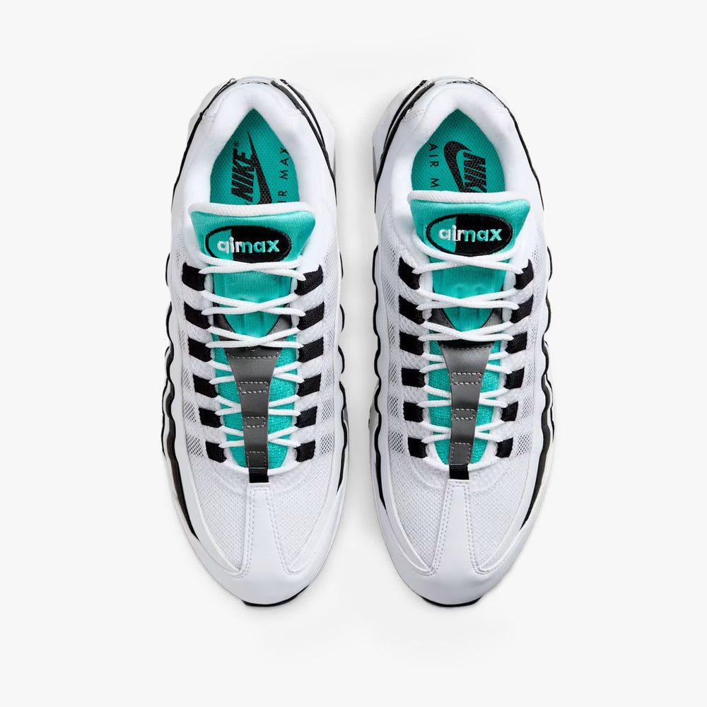 靴 Nike Air Max 95 OG White and Black US9.5 Nike Air Max 95 OG White / Hyper Jade - Black – Livestock