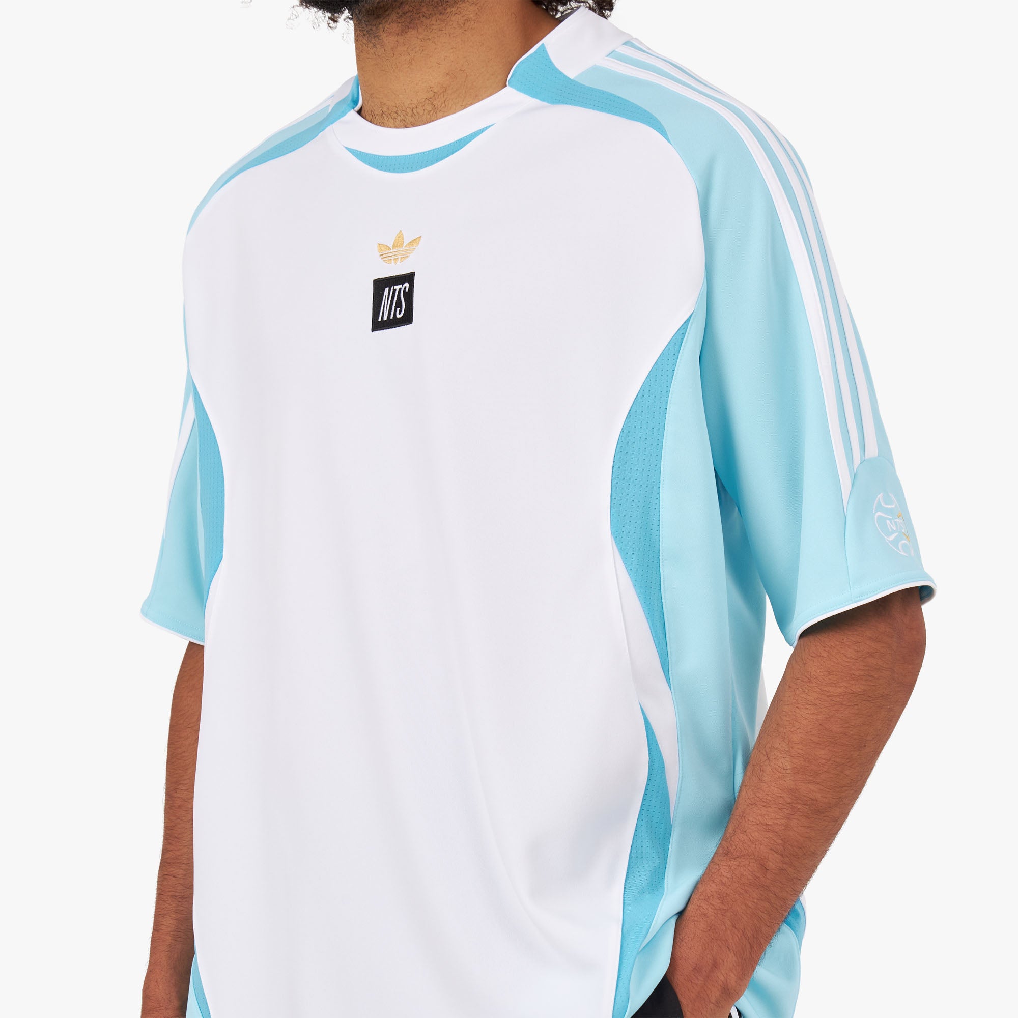 adidas Originals x NTS Radio Jersey Bliss Blue Sky Blue White Livestock