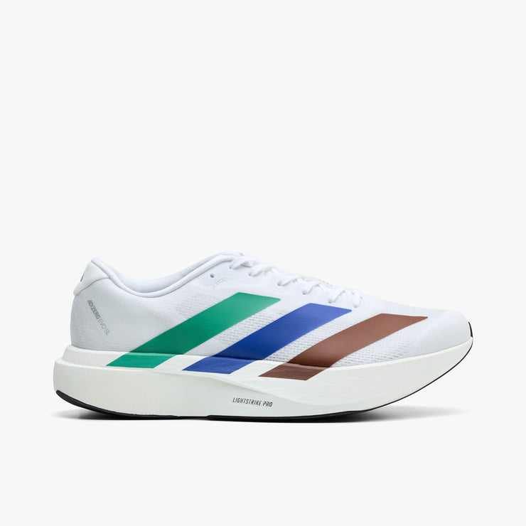 Chaussures adidas x Pharrell Humanrace Adizero EVO SL Blanc / Vert semi-court - Bleu semi-lucide 1