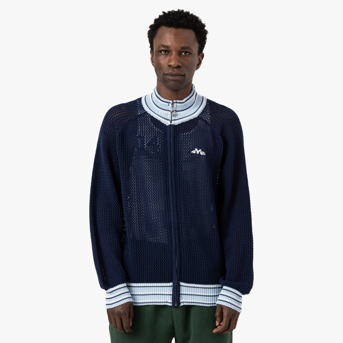 4YE Knit Track Jacket / Navy / White 1