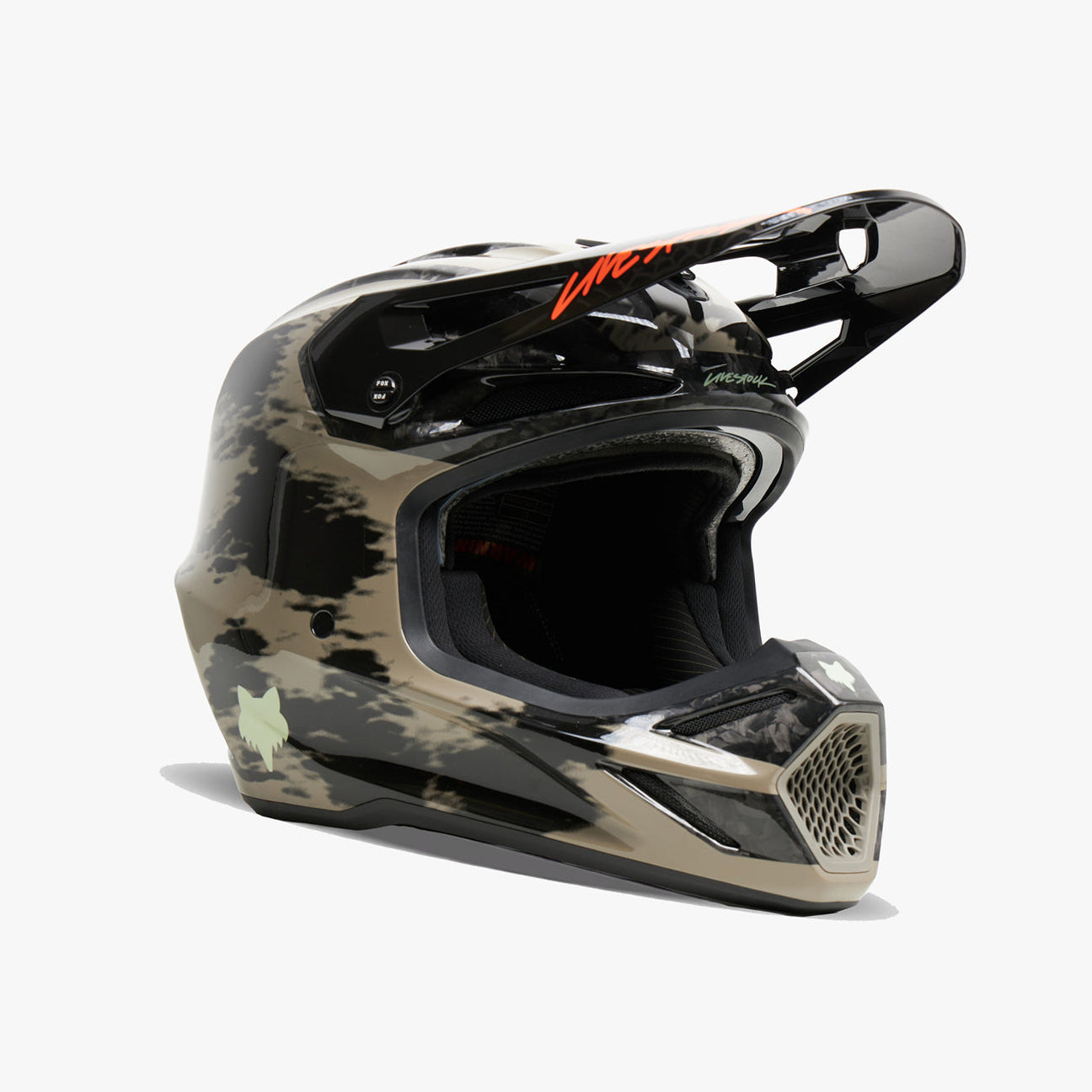 Livestock x Fox Racing V3 RS Carbon MX Helmet 1