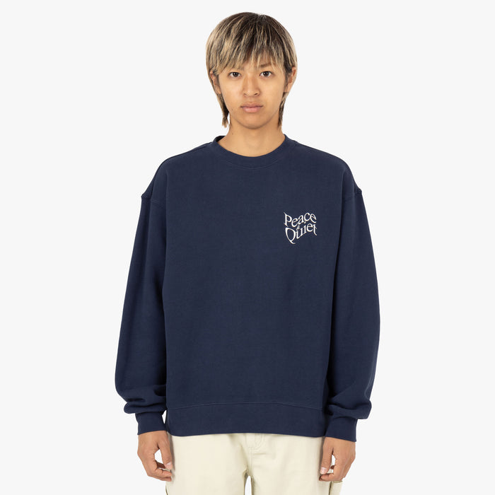 Museum of Peace & Quiet Warped Crewneck / Bleu Marine 1