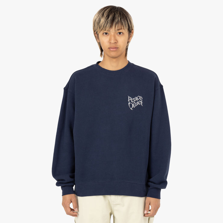 Museum of Peace & Quiet Warped Crewneck / Bleu Marine 1
