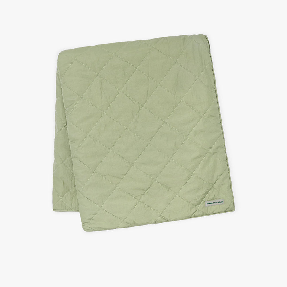 Museum of Peace & Quiet Nylon Reversible Throw Blanket / Olive 1