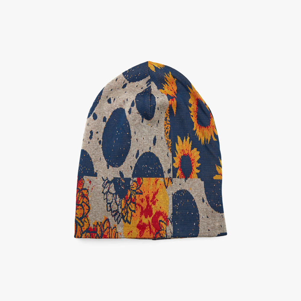 Engineered Garments Sunflower Knit Beanie Red Navy Livestock
