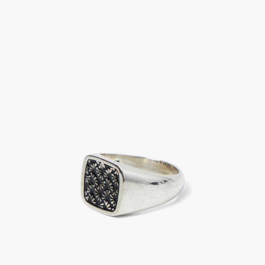 Floral silver clearance ring