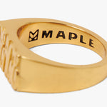MAPLE Word Peace Ring / 14K Gold Plated 2