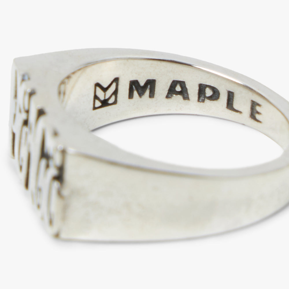 MAPLE Word Peace Ring Silver .925