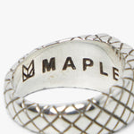 MAPLE Quilted Signet Ring / Silver .925 4