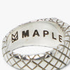 MAPLE Quilted Signet Ring / Silver .925 3