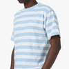 Museum Of Peace & Quiet Wordmark Striped T-Shirt / Baby Blue 4