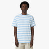 Museum Of Peace & Quiet Wordmark Striped T-Shirt / Baby Blue 1