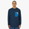 Western Hydrodynamic Research Sail Pocket Long Sleeve T-shirt / Navy 1