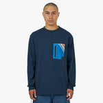 Western Hydrodynamic Research Sail Pocket Long Sleeve T-shirt / Navy 1