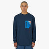 Western Hydrodynamic Research Sail Pocket Manches Longuese T-shirt / Bleu Marine 1