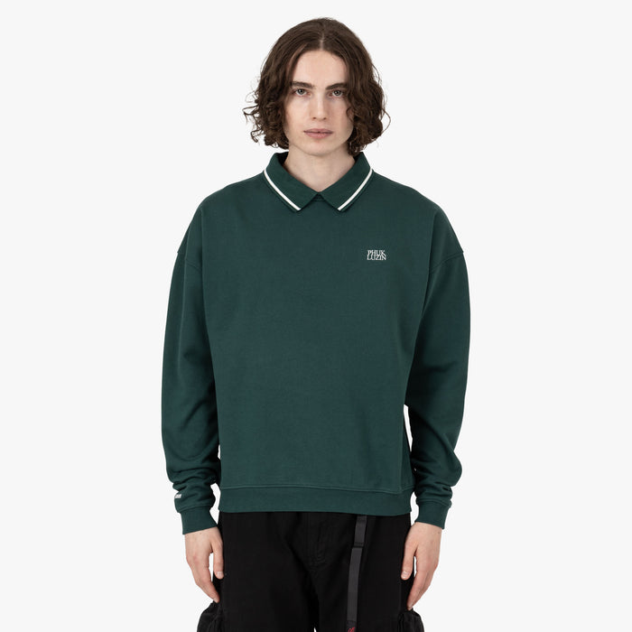 Metalwood Phuk Luzin Collared Sweatshirt / Spruce 1