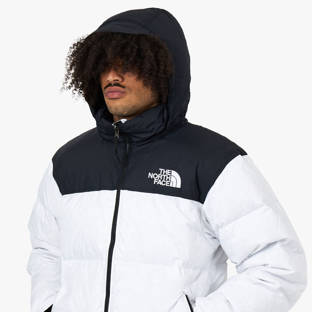 North face white and black coat top
