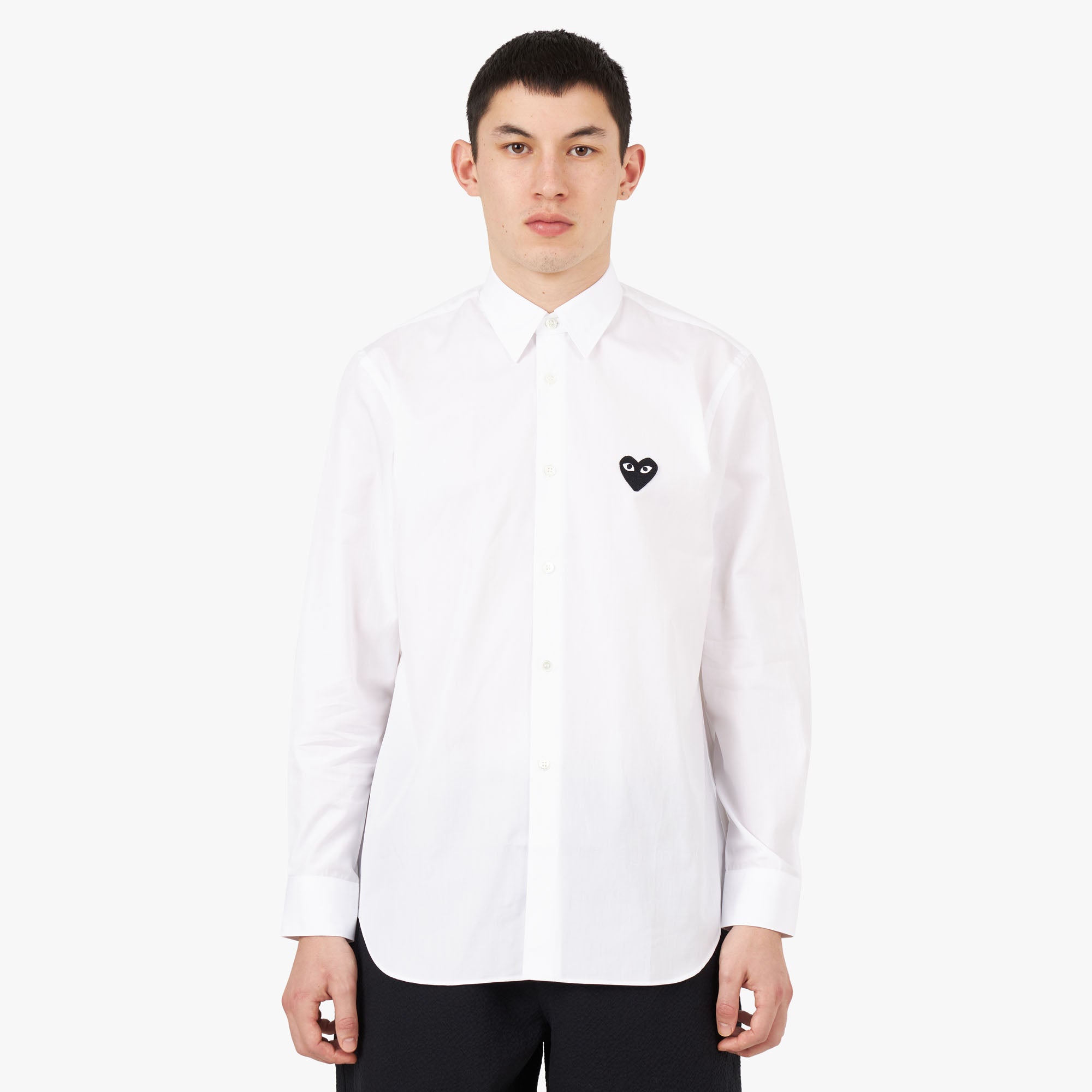 Cdg black button up store