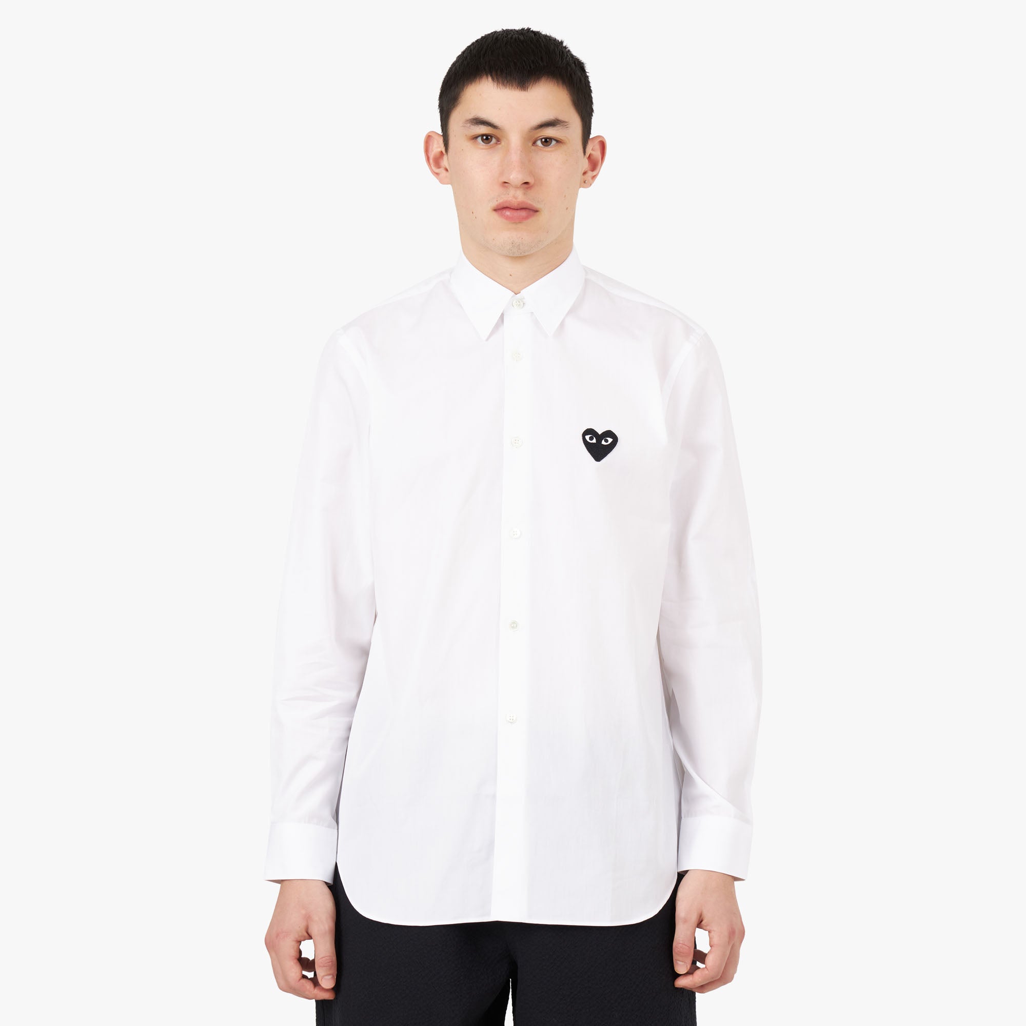 COMME des GARÇONS PLAY Black Heart Shirt / White 1