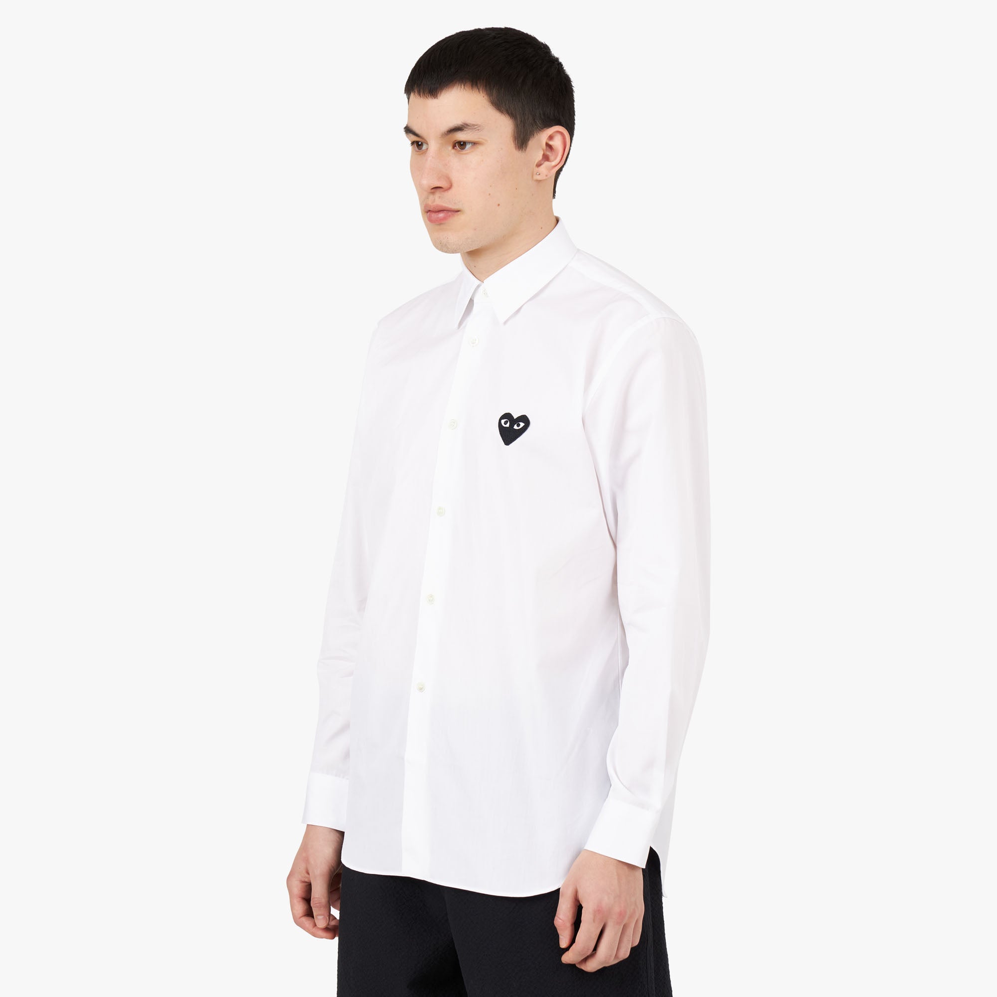 Cdg white black heart store