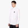 COMME des GARÇONS PLAY Black Heart Shirt / White 2