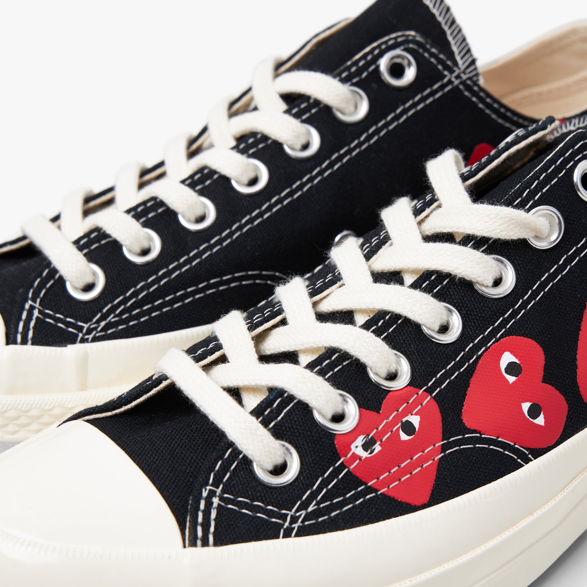 Converse x COMME des GARCONS PLAY Chuck Taylor Ox Multi Heart Black Livestock