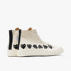 Converse x COMME des GARÇONS PLAY Chuck Taylor Hi / Multi Heart Beige - High Top  4