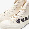 Converse x COMME des GARÇONS PLAY Chuck Taylor Hi / Multi Heart Beige - High Top  7