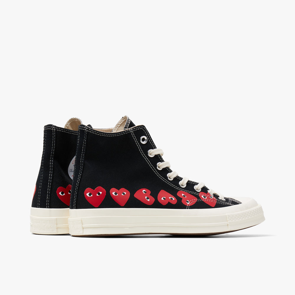 Converse Comme Des Garcons Play Chuck 70 Hi Multi Heart Black