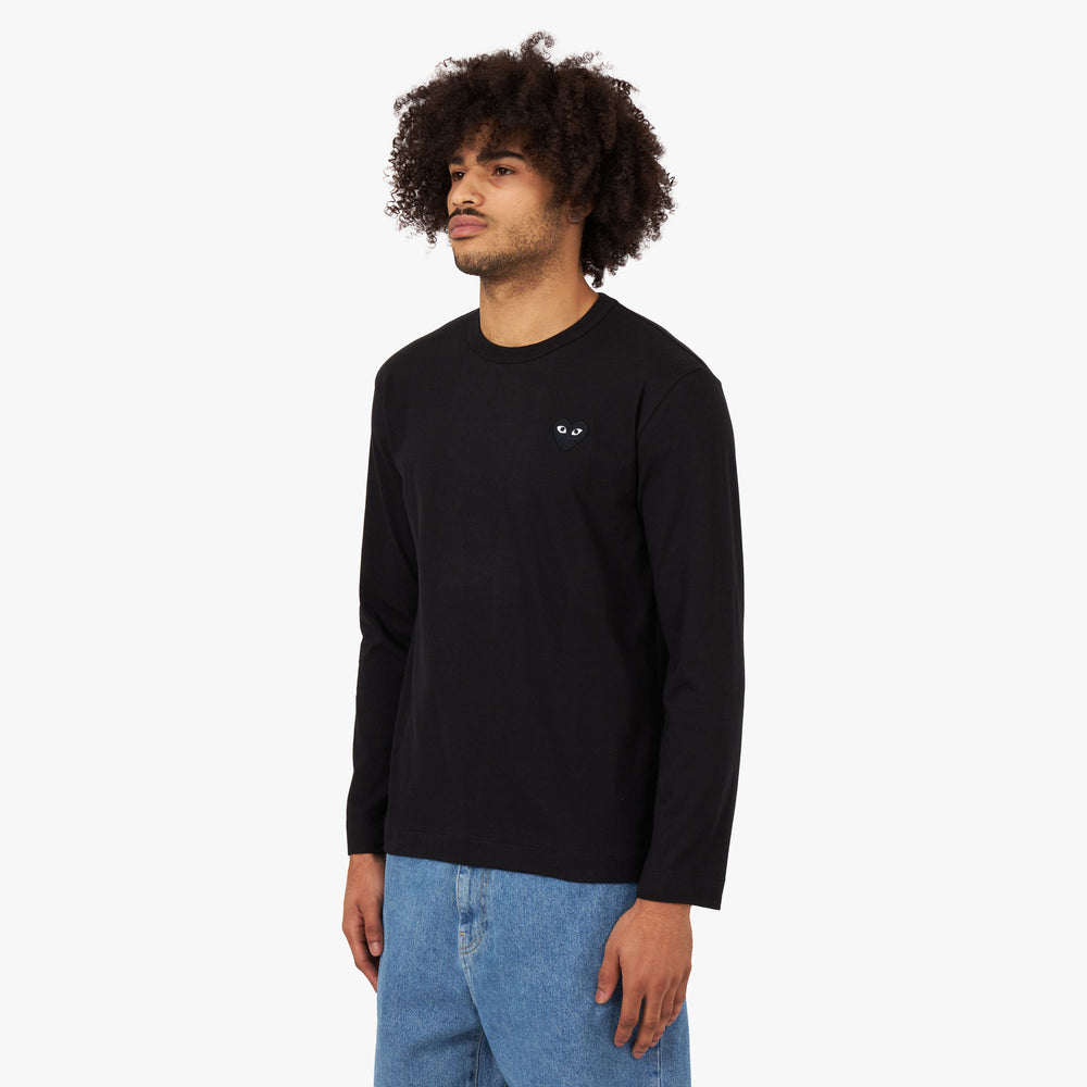 Cdg play black long sleeve clearance