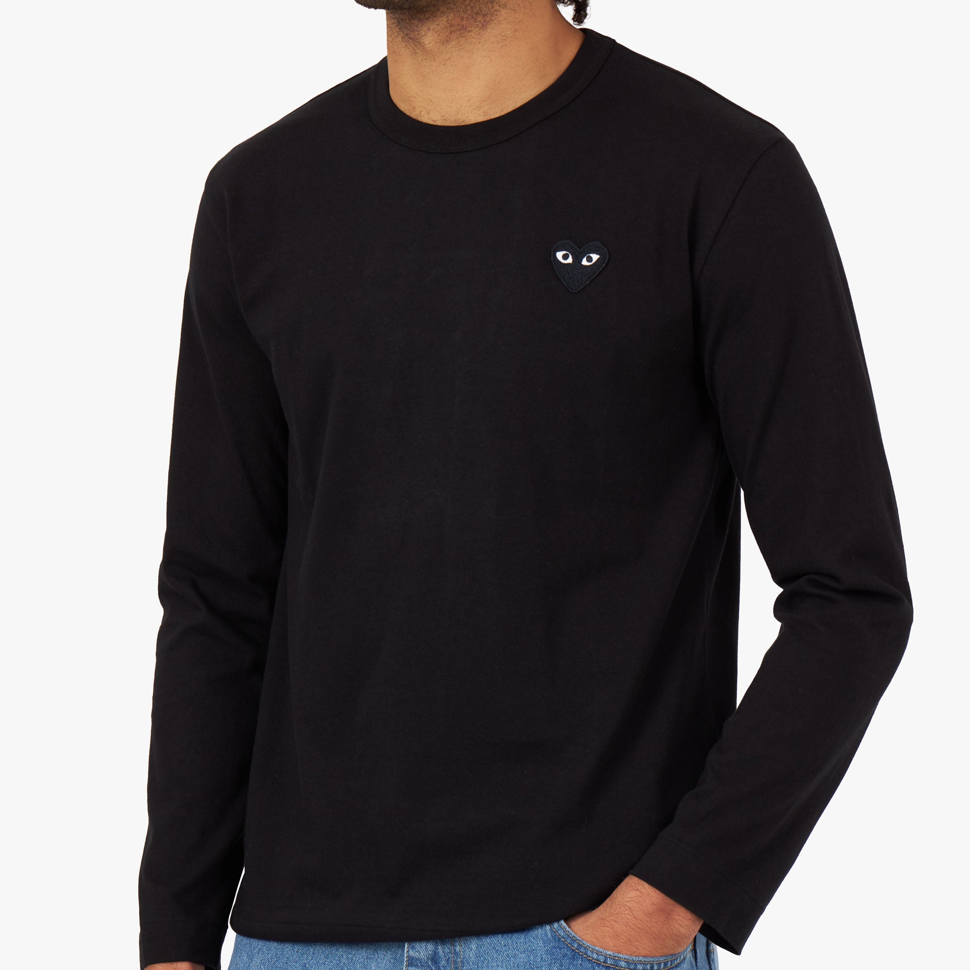 Cdg play black long sleeve cheap