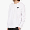 COMME des GARÇONS PLAY Black Heart Long Sleeve T-shirt / White 4