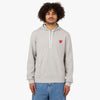 COMME des GARÇONS PLAY Red Heart Pullover Hoodie / Grey 1
