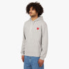 COMME des GARÇONS PLAY Red Heart Pullover Hoodie / Grey 3