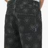 RASSVET (PACCBET) Hearts Print Denim Trousers / Black 5
