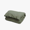 Tekla Cotton Percale Duvet Cover Queen / Olive Green 1