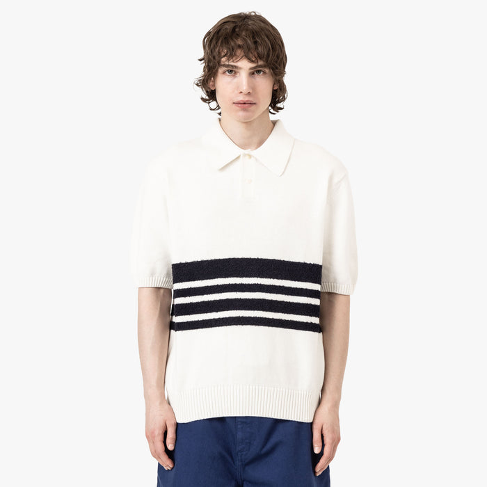 Polo en tricot à panneaux Palmes Off-White 1
