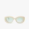 Bonnie Clyde Portal Sunglasses Off White / Green 1