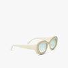 Bonnie Clyde Portal Sunglasses Off White / Green 3