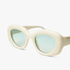 Bonnie Clyde Portal Sunglasses Off White / Green 2