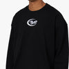 4YE Swoosh Raw Hem Crewneck Black / White 4