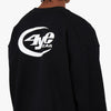 4YE Swoosh Raw Hem Crewneck Black / White 5