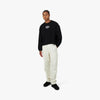4YE Swoosh Raw Hem Crewneck Black / White 7