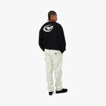 4YE Swoosh Raw Hem Crewneck Black / White 6