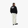 4YE Swoosh Raw Hem Crewneck Black / White 6