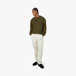 4YE Swoosh Logo Raw Hem Crewneck Olive / Black 6